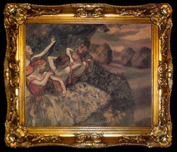 framed  Edgar Degas Quatre Danseuses, ta009-2
